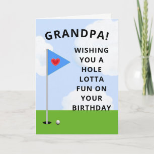 Cartão de aniversário de golfe do vovô