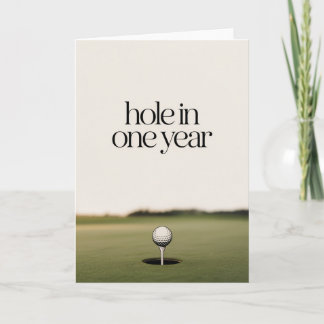 Cartão de aniversário de golfe minimalista para ho