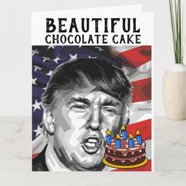 CARTÃO DE ANIVERSÁRIO DE GOLPE DE CHOCOLATE DONALD (Frente)