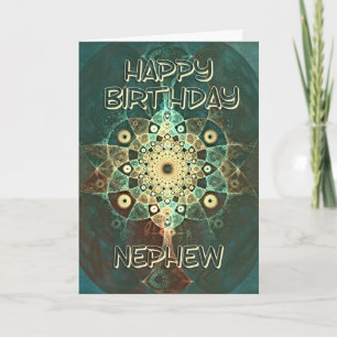 Cartão de aniversário de grunge fractal para um