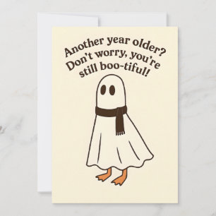Cartão de Aniversário de Halloween do Ganso Engraç