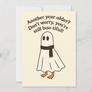 Cartão de Aniversário de Halloween do Ganso Engraç