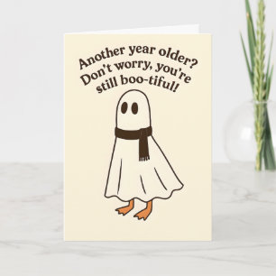 Cartão de Aniversário de Halloween do Ganso Engraç