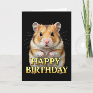 CARTÃO DE ANIVERSÁRIO DE HAMSTER COM CLOSEUP DISTI