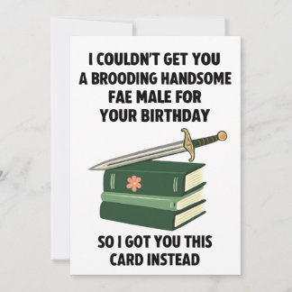 Cartão de Aniversário de Homem Fae Engraçado: Aman