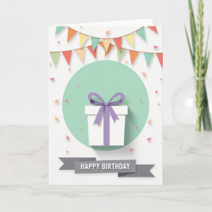 Cartão de Aniversário de Hortelã Doce