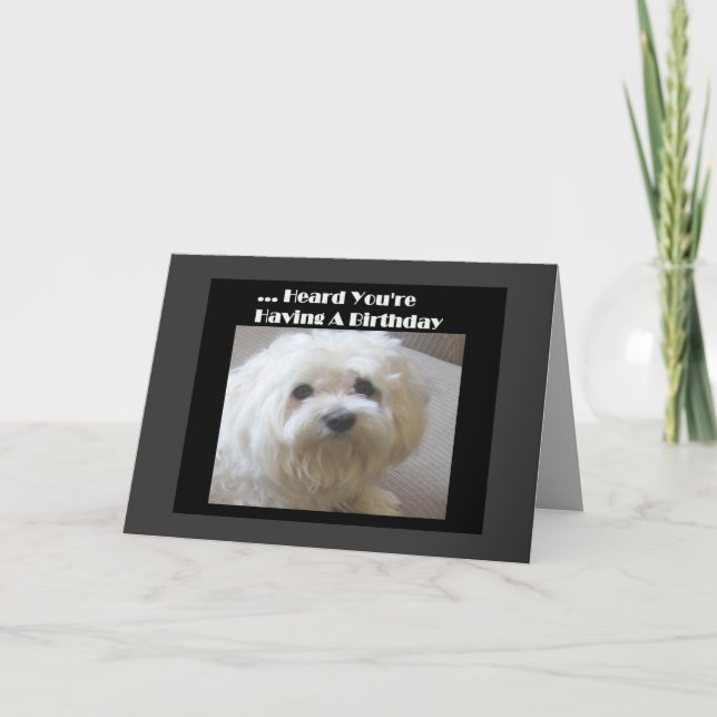 Cartão de aniversário de humor maltês para Over-Th (Frente)