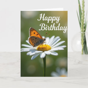 Cartão de Aniversário de Inseto Floral