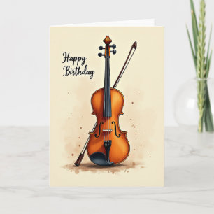Cartão de Aniversário de Instrumento Musical