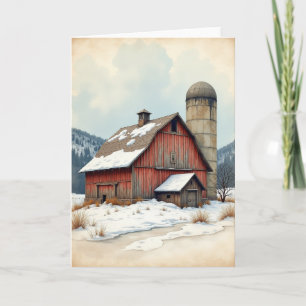 Cartão de Aniversário de Inverno Celebração no Cel