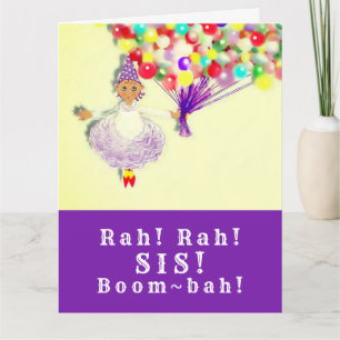 cartão de aniversário de irmã engraçada