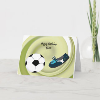 Cartão de Aniversário de Jogador de Futebol Esport