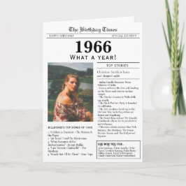 Cartão de aniversário de jornal de 1966