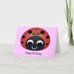 Cartão de Aniversário de Ladybug