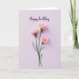 Cartão de Aniversário de Lavanda Suave