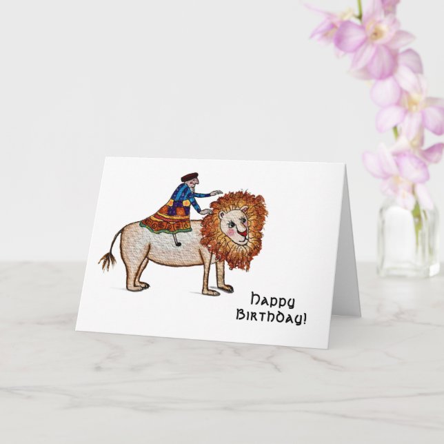 Cartão de Aniversário de Leão (Orquídea)