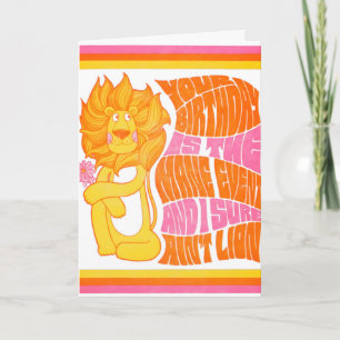 Cartão de Aniversário de Letterpress 'I Ain't Lion