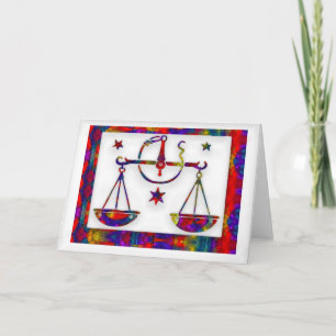 Cartão de Aniversário de Libra