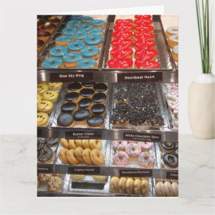 CARTÃO DE ANIVERSÁRIO DE LOJA DE DONUTS