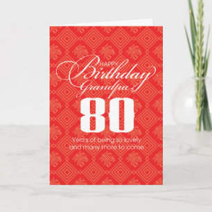Cartão de Aniversário de "Longevidade" Chinês d