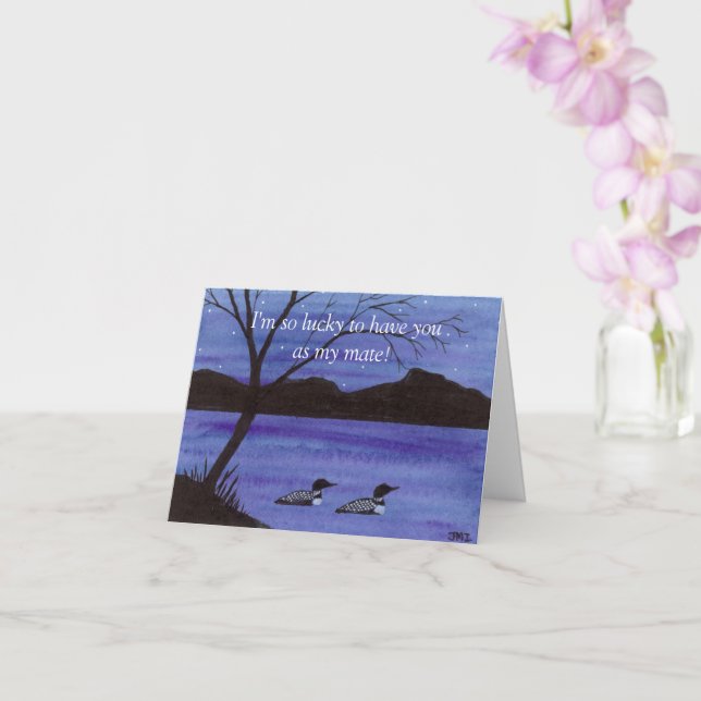 Cartão de Aniversário de Loons (Orquídea)