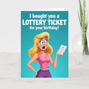 Cartão de Aniversário de Loteria Surpresa