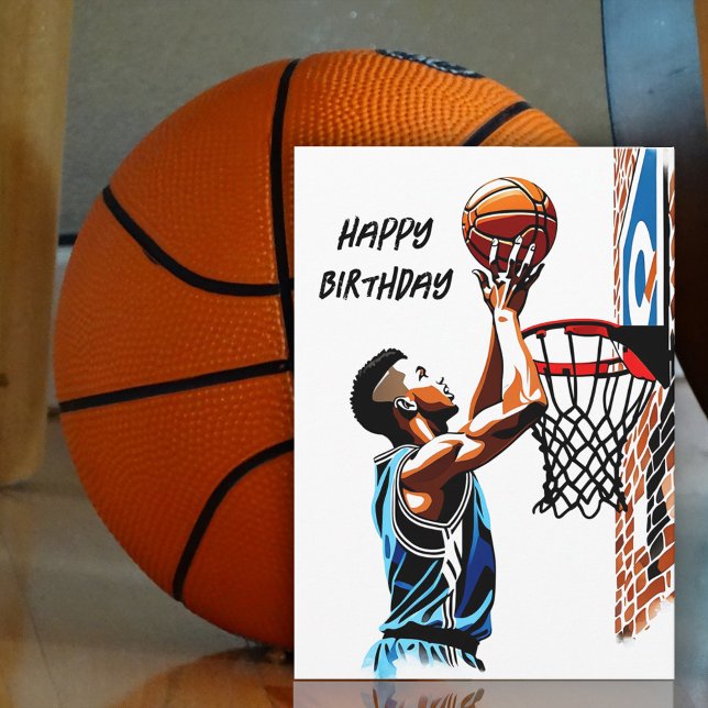 Cartão de Aniversário de Lover de Basquete (Criador carregado)