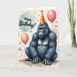 Cartão de Aniversário de Macacos