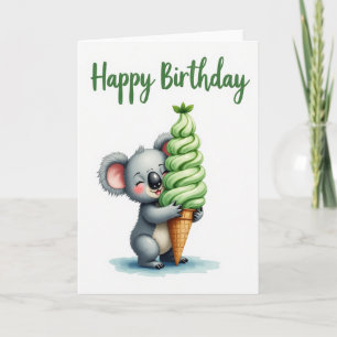 Cartão de Aniversário de Marsupial Doce