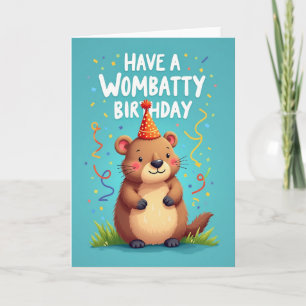 Cartão de Aniversário de Marsupial Gorducho