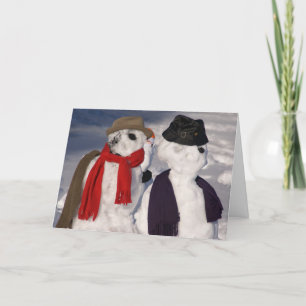 Cartão de Aniversário de Melting Snowmen