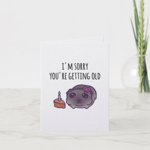 Cartão de aniversário de meme de hamster triste
