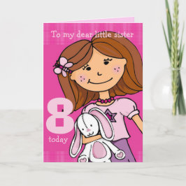 Cartão de aniversário de menina personalizado, "Ca