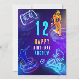 Cartão de Aniversário de Menino Personalizável par