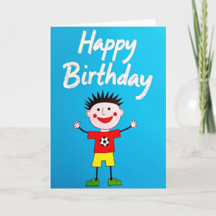 Cartão de Aniversário de Menino Vibrante