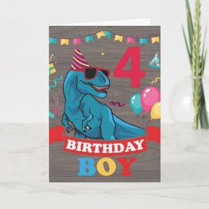 Cartão de Aniversário de Meninos - Celebração de D