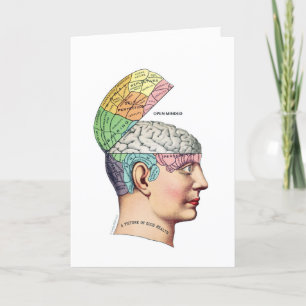 Cartão de aniversário de mente aberta