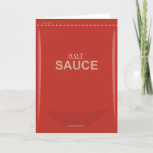 Cartão de aniversário de molho quente personalizáv