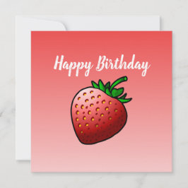 Cartão de Aniversário de Morango