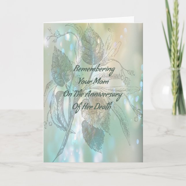 Cartão de Aniversário de Morte para a Mamãe (Frente)