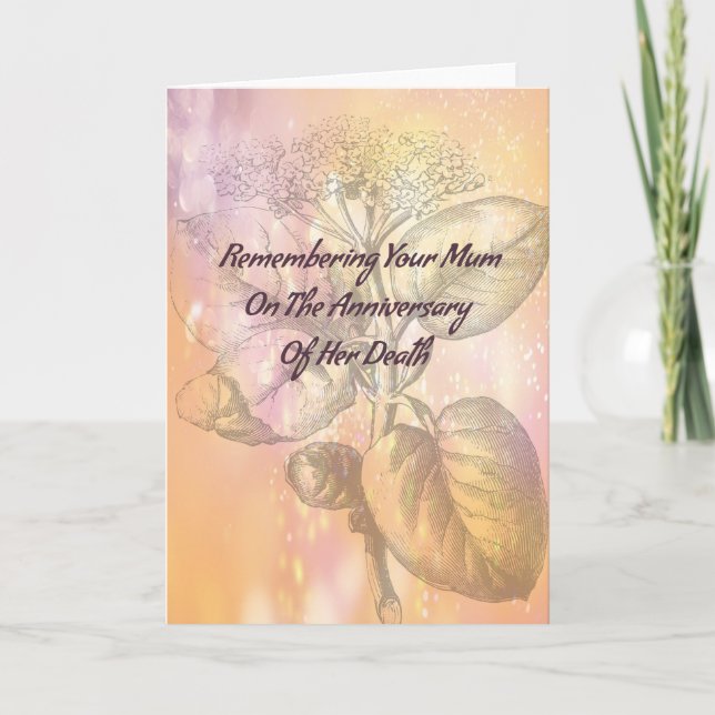 Cartão de Aniversário de Morte para a Mamãe em Dou (Frente)