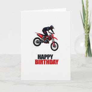 Cartão de Aniversário de Moto Selvagem