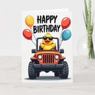 Cartão de Aniversário de Motorista Alegre