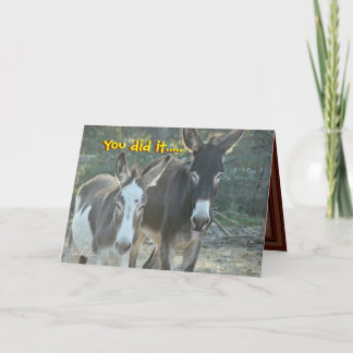 Cartão de aniversário de Mules- personalize qualqu