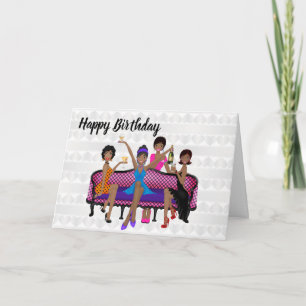 Cartão de Aniversário de Mulher Africana Americana