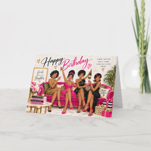Cartão de Aniversário de Mulher Afro-Americana