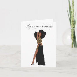 Cartão de aniversário de mulher negra