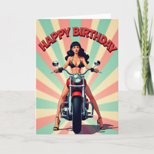 Cartão de Aniversário de Mulher Pop Art