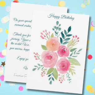 Cartão de Aniversário de Negócios Personalizado