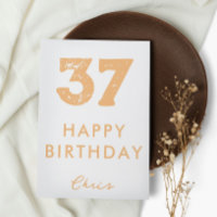 Cartão de Aniversário de Número Personalizado